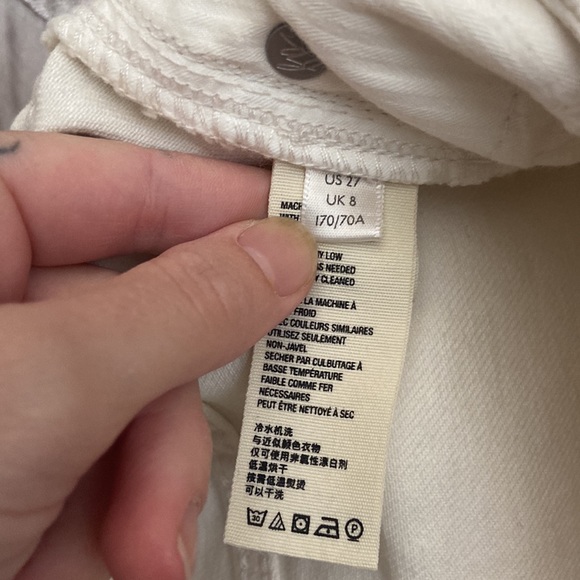 NWOT FREE PEOPLE CREAM SIZE 27 DISTRESSED MINI SKIRT - Picture 10 of 12